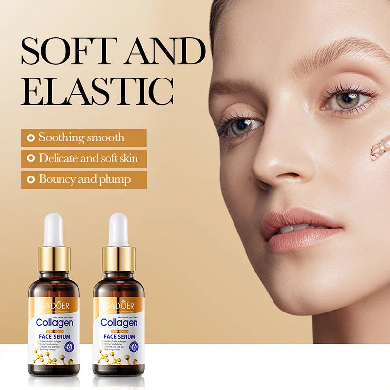 1/2/3pcs SADOER Collagen Face Serum skincare Facial Essence Liquid Anti-aging Moisturizing Nourishing Facial Serum Skin Care Oasis Select