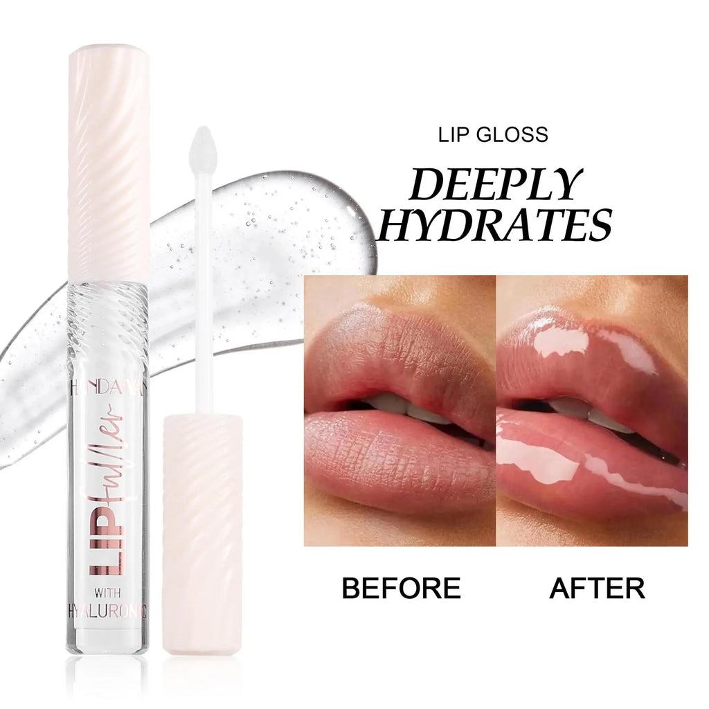 HANDAIYAN 8 Color Mirror Lip Gloss with Hyaluronic Acid Hydrating Moisturizing Pearl Infused Glossy Lipstick for Plump Lips Oasis Select