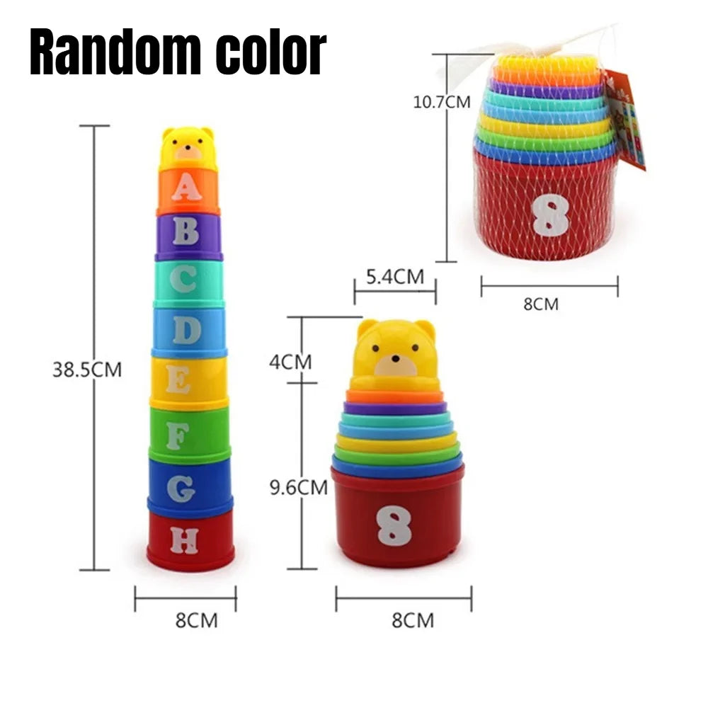 Baby Montessori Stacking Cups – 8-Piece Educational Bath Toy
