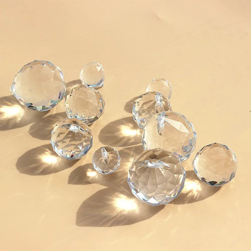 Hanging Ball Sun Catcher Clear Crystal Feng Shui Lamp Ball Prism Rainbow Wedding Decor Home Wedding Party Decoration Ornament Oasis Select
