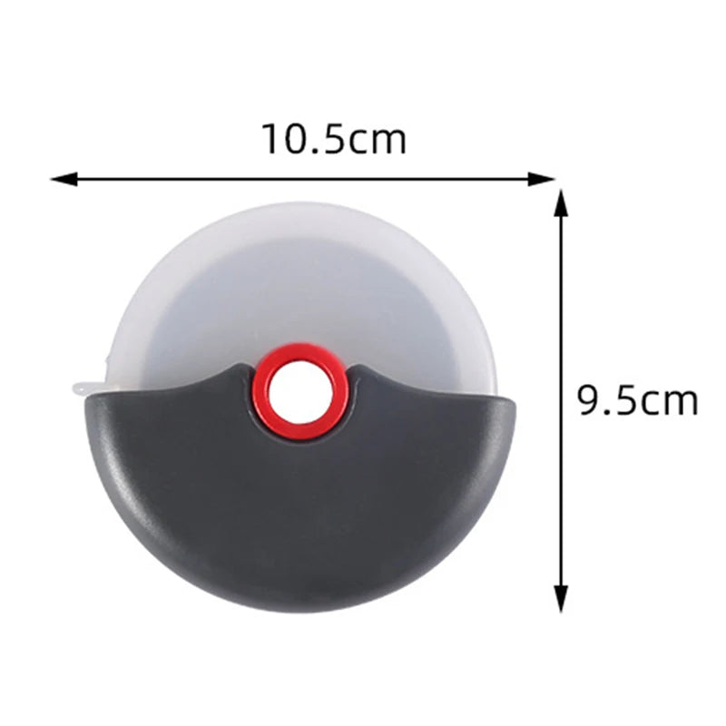 Stainless Steel Round Wheel Cutting Knife for Pizza with Lid Roller Dough Slicer Cutter Pastry Kitchen Baking Accessories Tools Oasis Select