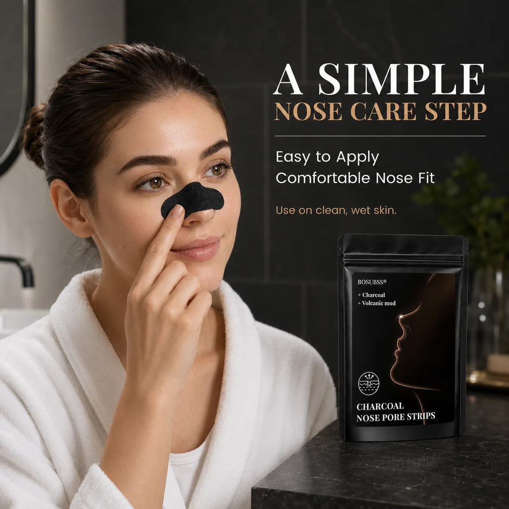 10/30Pcs Charcoal Nose Care Strips, Soft Fit Skin Routine Patch Set, Easy Home Use, Fresh Look, Travel Friendly Oasis Select