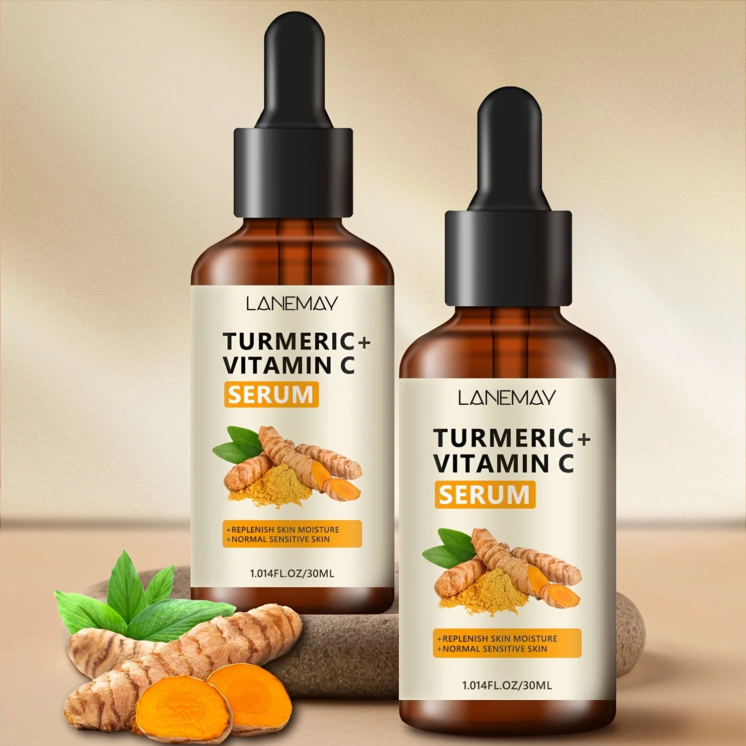Turmeric & Vitamin C Face Serum – Hydrating Drops for All Skin