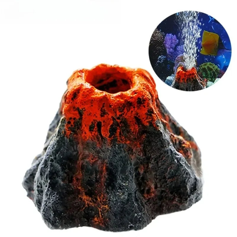 1pcs Fish Tank Landscaping Simulation Volcano Aquarium Accessories Rockery Aerator for Pump Bubble Stone Oxygen Oasis Select