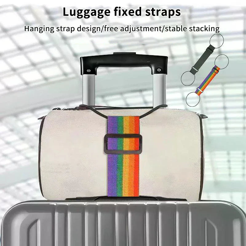 Rainbow Adjustable Luggage Connector Straps – Set of 2