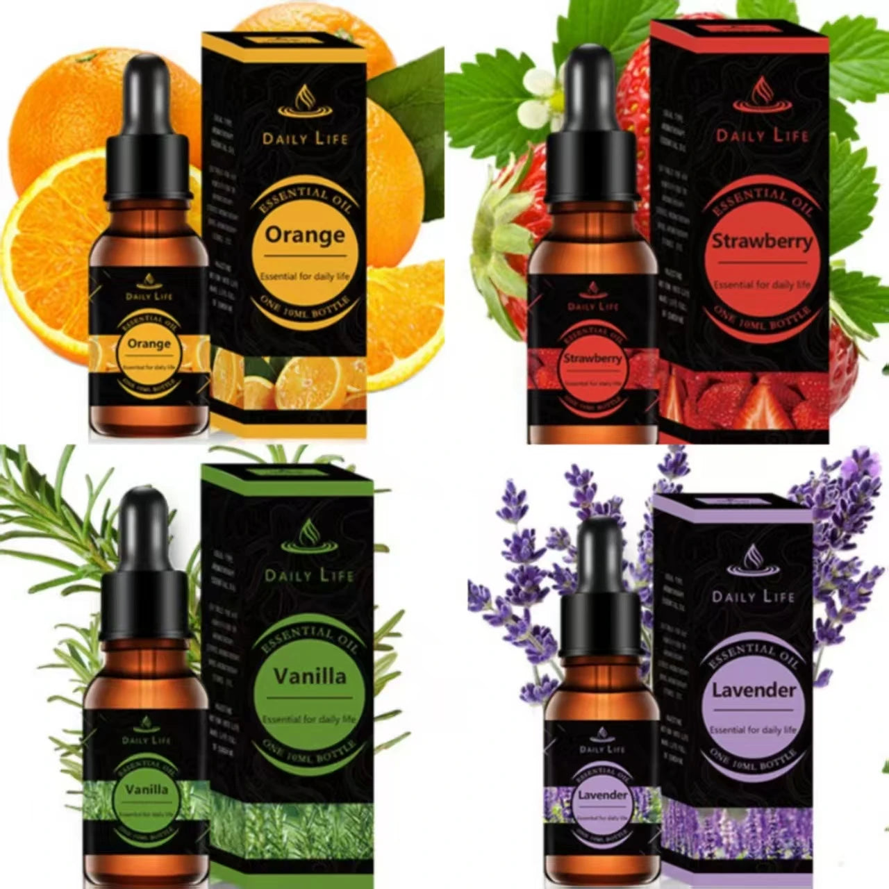 4PCS*10ml Essences Kit for Aromatherapy Machine Diffuser and Hydrosoluble Environment Humidifier Oasis Select E 10ml