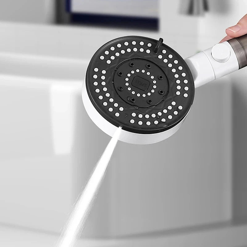 6 Modes Filter Shower Head Anti Limestone High Pressure Rain Showerhead Water Stop Hose Support Faucet Bathroom Accessories Sets Oasis Select