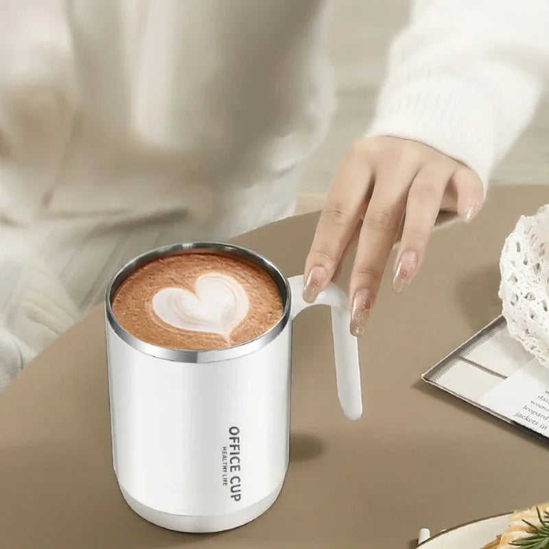 Coffee Cup Grey Creative Drinking Cup Portable Office Large Capacity Covered Milk Mug for Kitchen Travel Water Bottle Thermoses Oasis Select