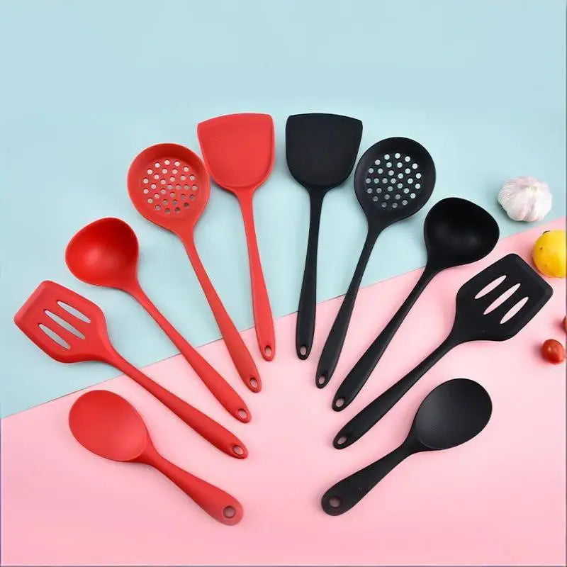 Silicone Kitchen Utensil Set, Food-grade Silicone, Including A Soup Ladle, Spatula, Rice Spoon, And Mixing Spoon Oasis Select