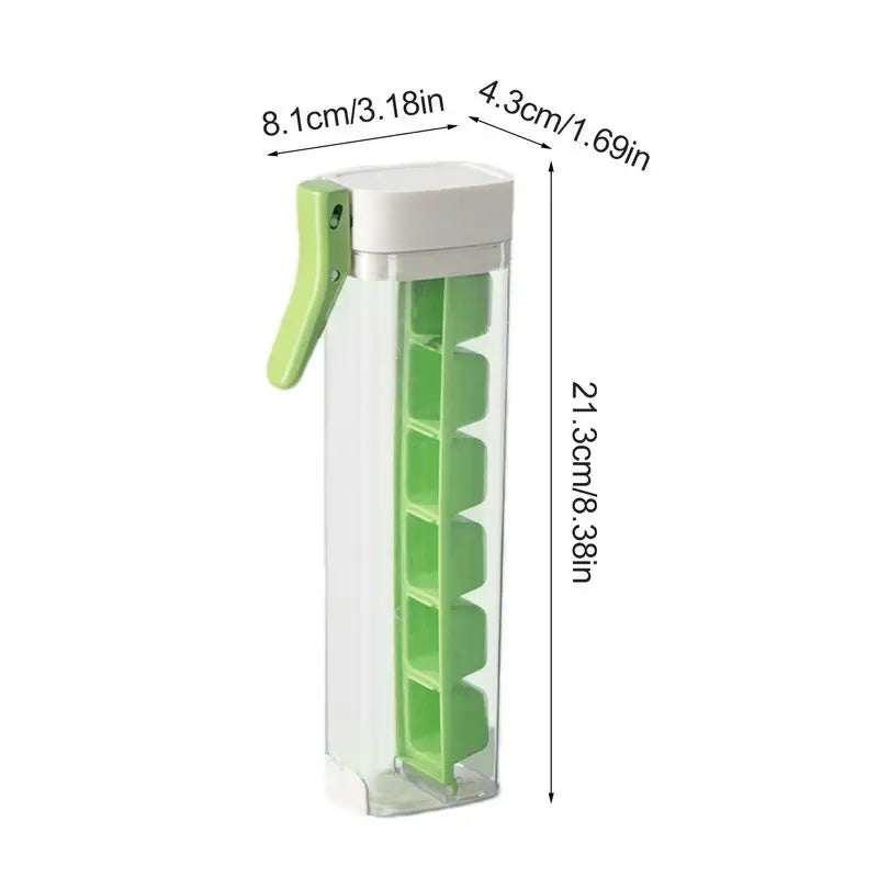 6 Compartment Press Type Ice Cube Molds Ice Trays for Freezer Square Ice Cube Mold with Bins Ice Trays with Lids Ice Maker Oasis Select