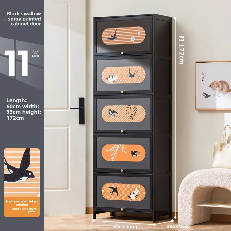 Multi-layer entrance to the home entrance, large-capacity storage storage cabinet integrated against the wall Oasis Select Eleven floors 60
