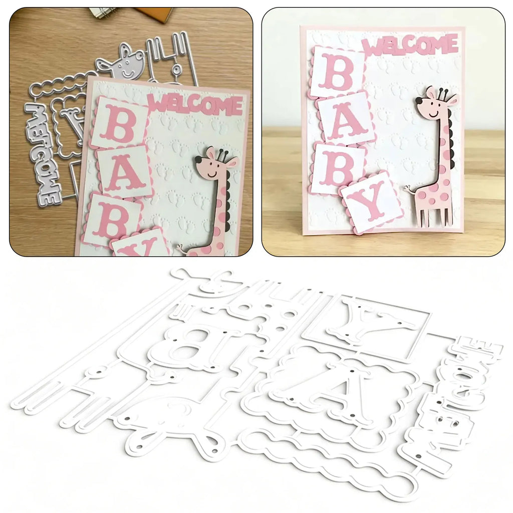 Welcome Baby Metal Cutting Die | Card Making & Scrapbook Stencil