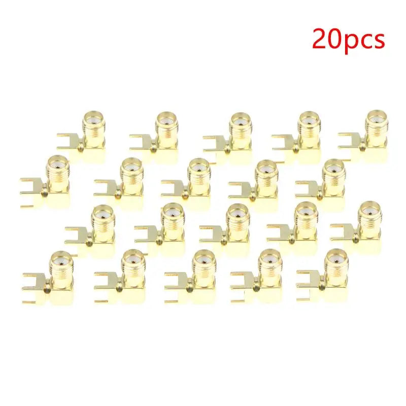 10/20 connector sockets 90 degree SMA-KWE angle type SMA RF angle type four pin SMA female connector W external thread Oasis Select 20Pcs
