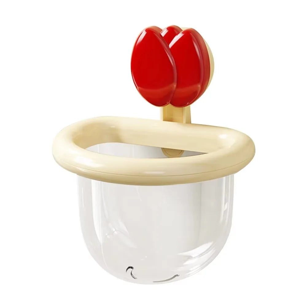 Tulip Wall-Mounted Suction Cup Storage Basket | BPA-Free