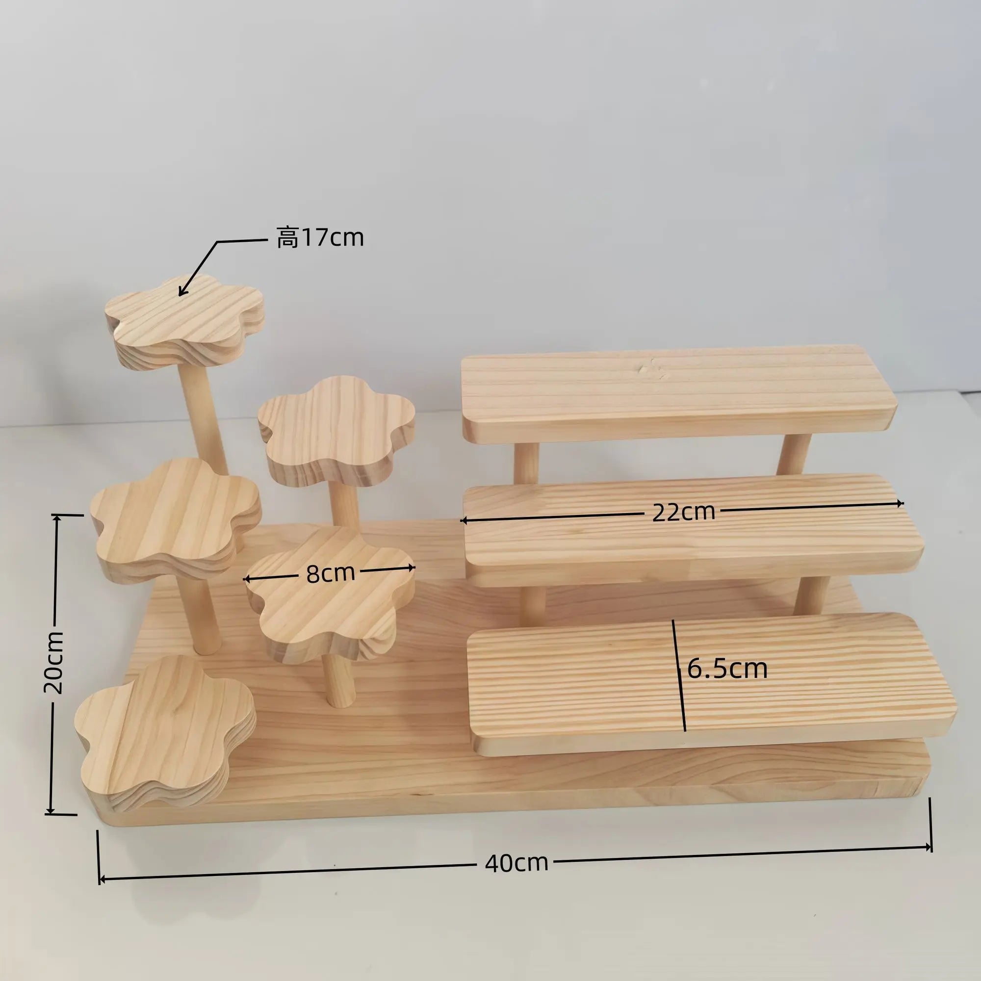Wooden Display Stand – Jewelry, Succulents, Pastry & More
