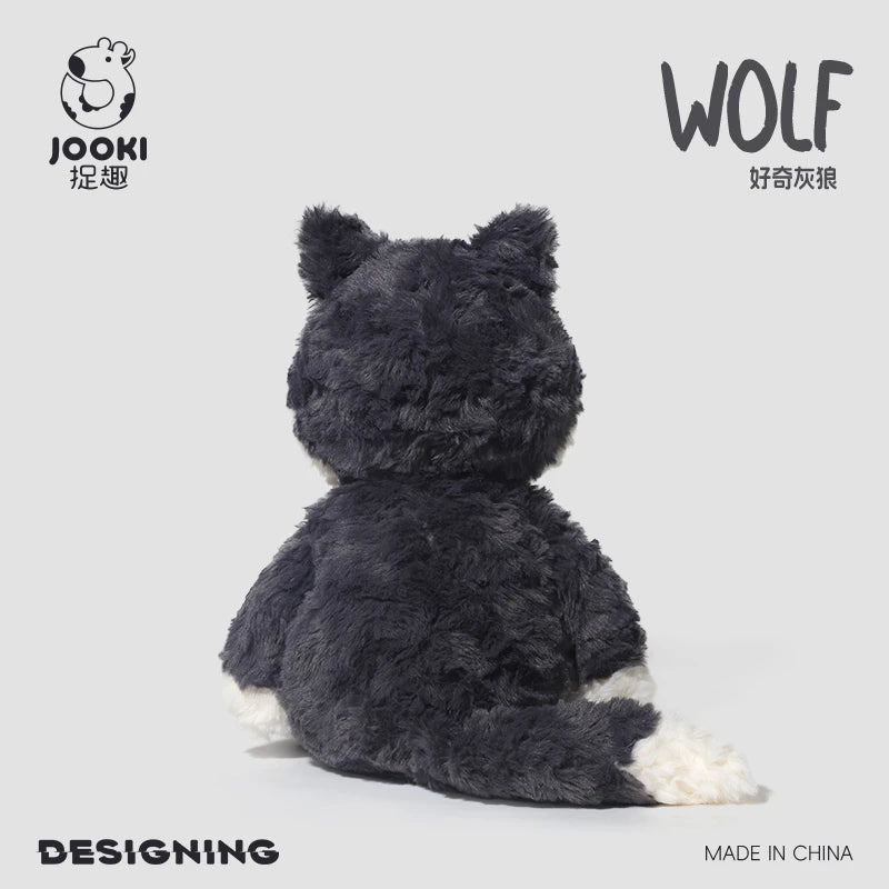 40cm Cute Gray Wolf Plush Toy Stuffed Animal Wolf Super Soft Plushie Doll Gift for Kids Oasis Select