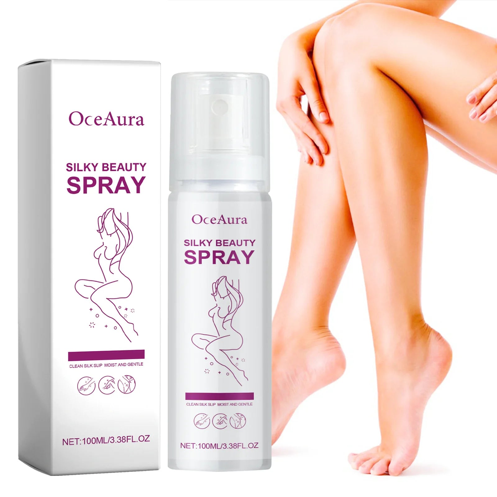 OceAura Painless Hair Removal Spray – Depilatory Mousse Cream Depilatory Mousse Spray Oasis Select