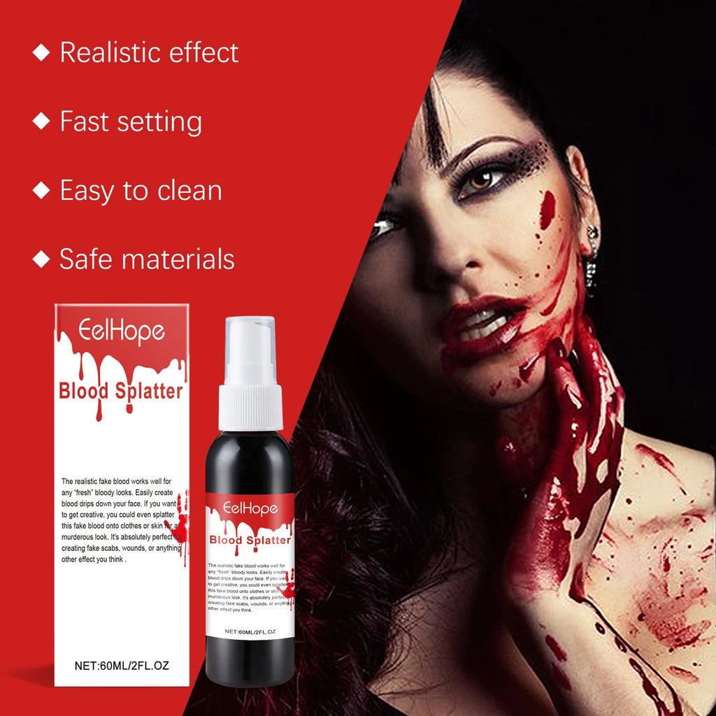 Halloween Fake Blood Spray – Zombie Vampire Wound Makeup Theatrical Fake Blood Oasis Select