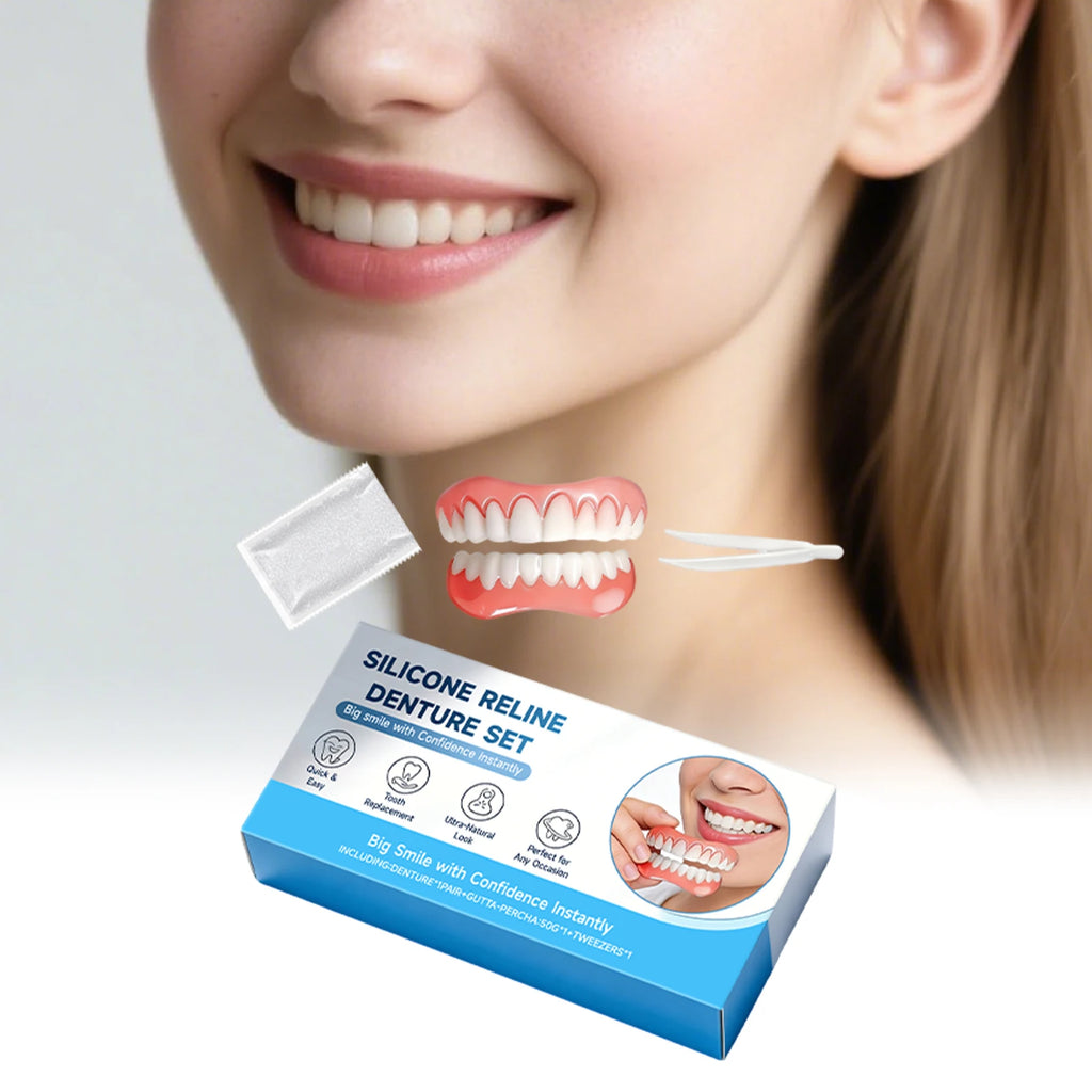 Moldable Cosmetic Snap-On Veneers – Natural Smile Denture Set Cosmetic Dental Veneers Oasis Select