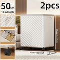 White Foldable Storage Box with Wheels Large Capacity Organizer for Clothes Toys Quilts Space Saving for Bedroom Living Room Oasis Select 2 pcs
