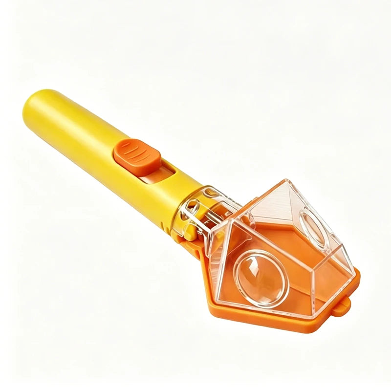Multifunctional Portable Insect Catcher Safe Release Mechanism Push Type Handheld Insect Trap Comfortable Grip Garden Accessory Oasis Select Yellow