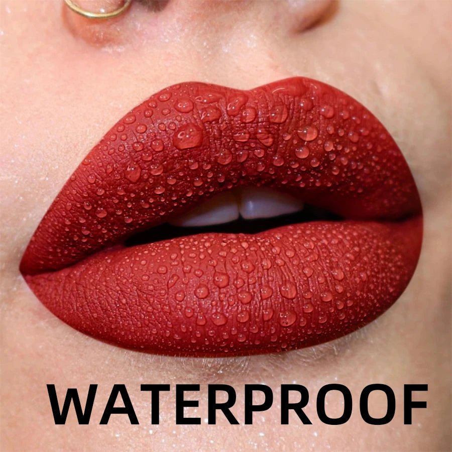 KAFURUX Red Lip Liner & Matte Liquid Lipstick Set – 2PCS