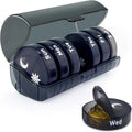 Medicine Box Seven Days a Week 21 Boxes of Black Medicine Boxes Portable Plastic Boxes Drug Packaging Box Large Volume Dispenser Oasis Select black