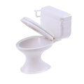 1:12 Scale Miniature White Toilet – Dollhouse Bathroom Furniture, Plastic Tiny Toilet For Fairy Garden Paths，Micro Landscapes Oasis Select WHITE