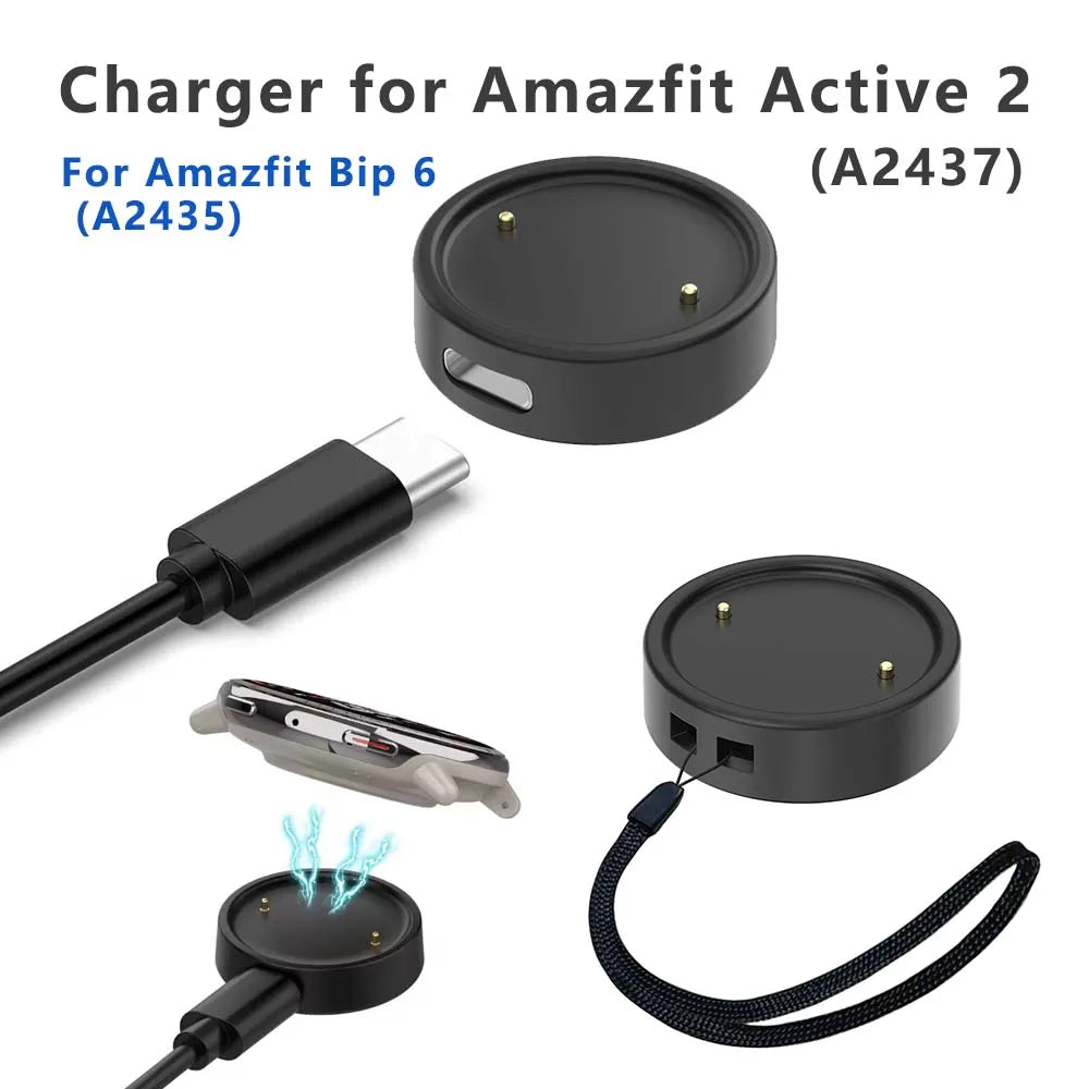 USB-C Charger Adapter for Amazfit Active 2 & Bip 6 Watch Smartwatch Charger Adapter Oasis Select