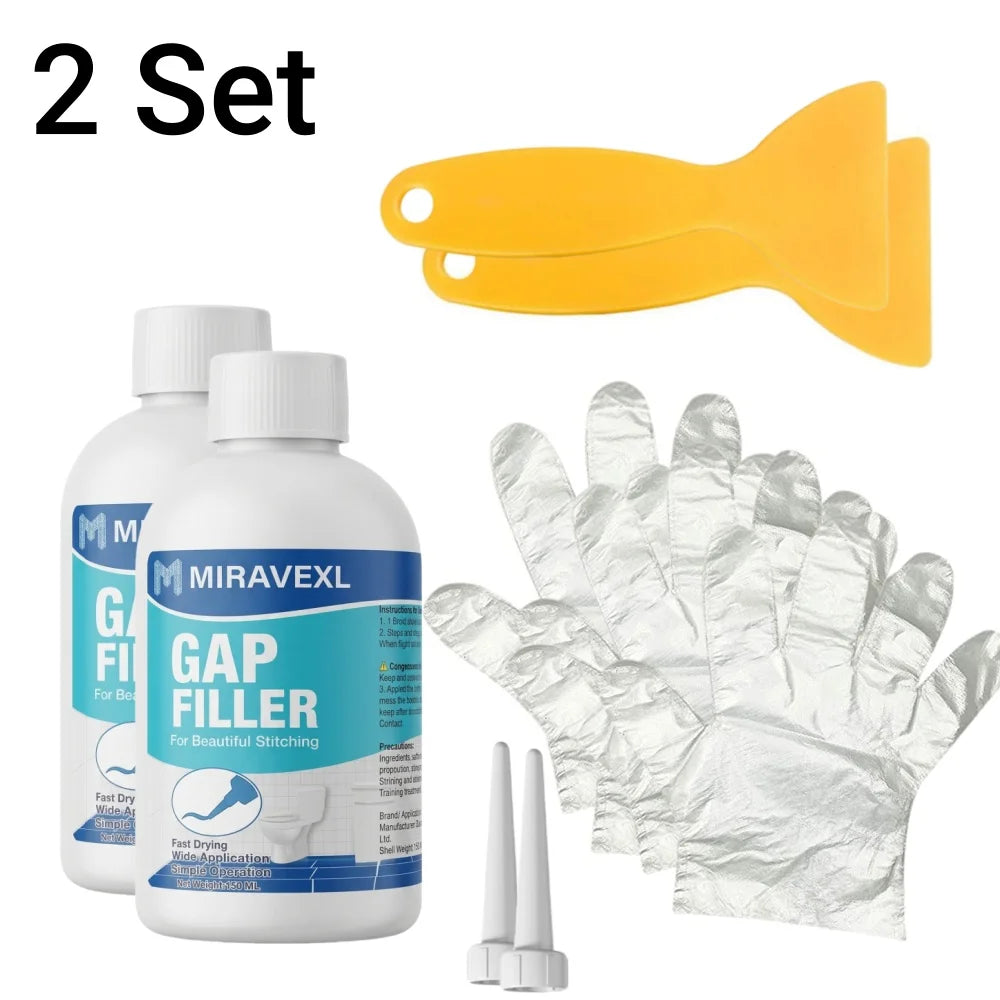 White Tile Grout Repair Kit Fast Drying Shower Filler Waterproof Wall Floor Joint Sealer Bathroom Kitchen Gap Restorer Hand Tool Oasis Select 2sets