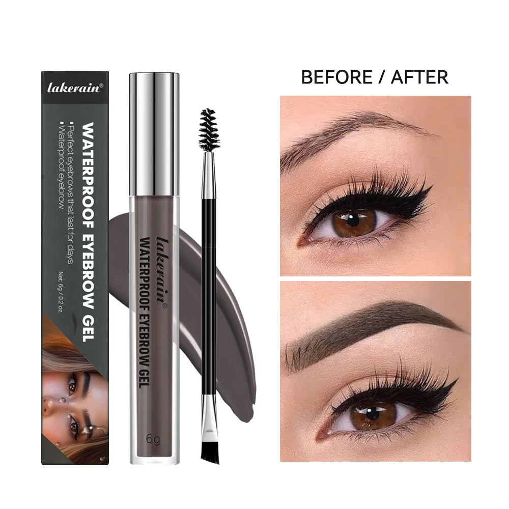 Lakerain Waterproof Eyebrow Gel – Tinted Long-Lasting Brow Makeup