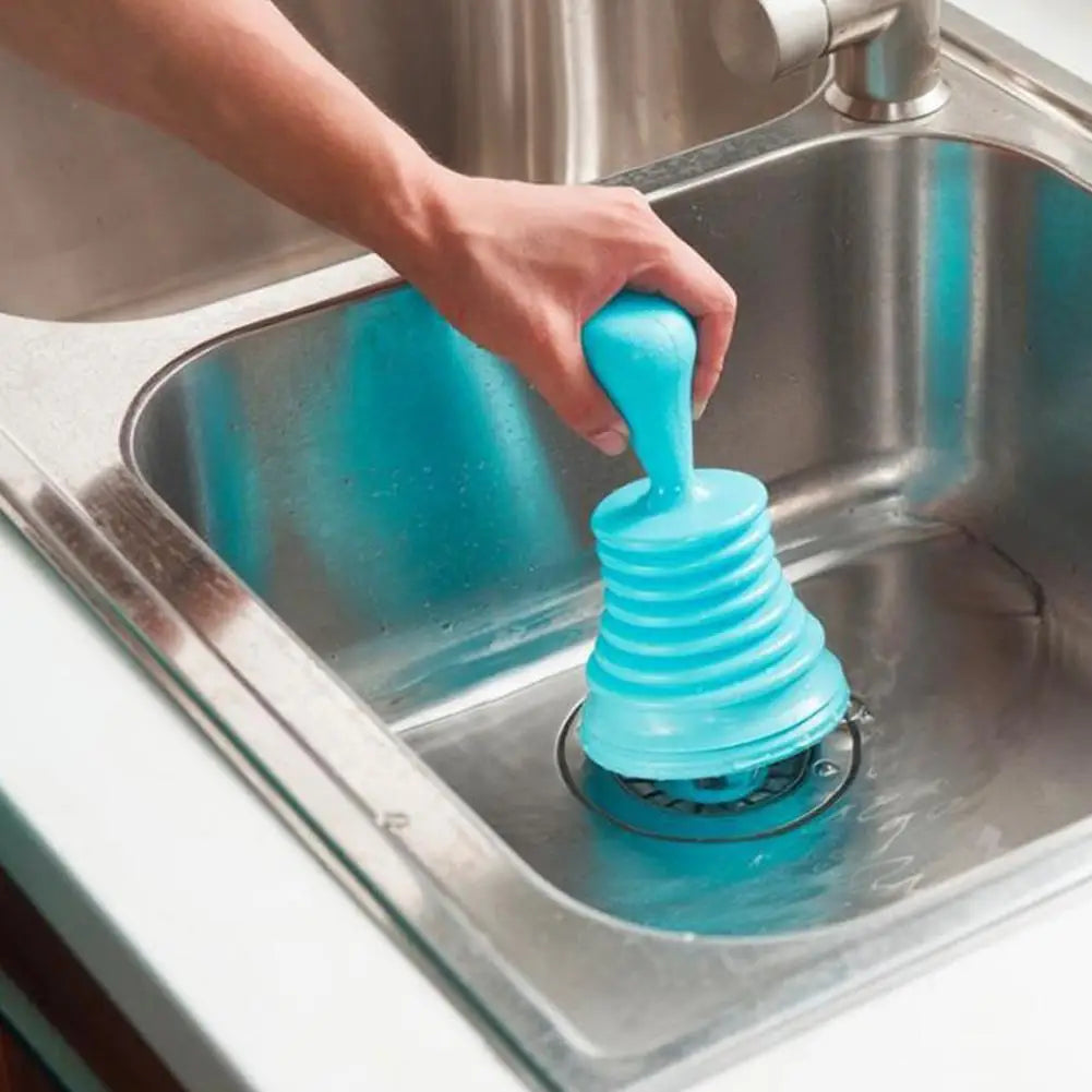 Heavy-Duty Toilet & Sink Plunger – Bellows Drain Dredge Tool
