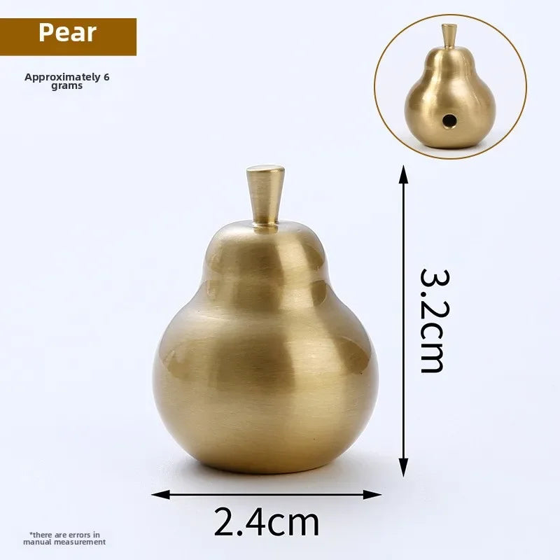 Pure Copper Furniture Handle Drawer Knob Apple Pair Shape Brass Cabinet Door Handles Wardrobe Cupboard Dresser Door Pulls Diy Oasis Select
