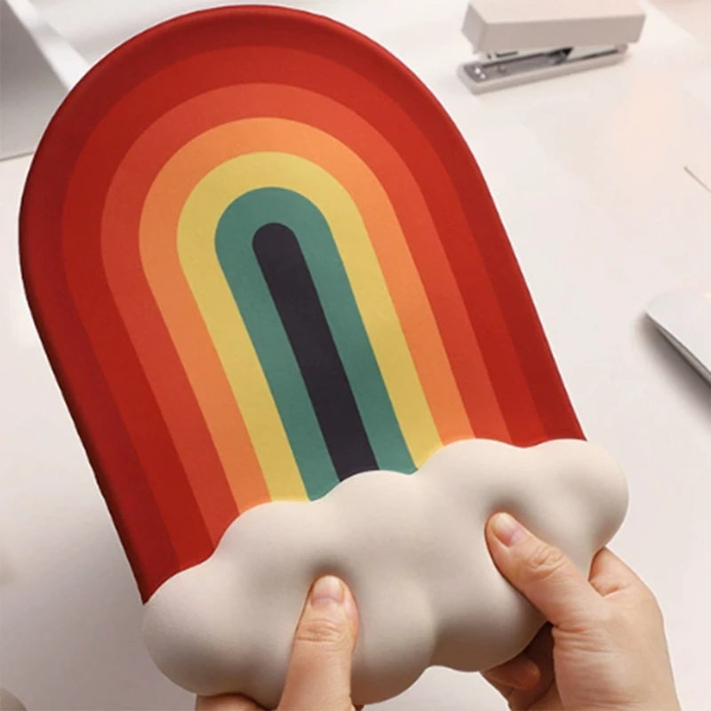 WISH Rainbow Mouse Pad Keyboard Wrist Rest Memory Foam Silicone Ergonomic-Mouse Pad Laptop Wrist Rest Oasis Select