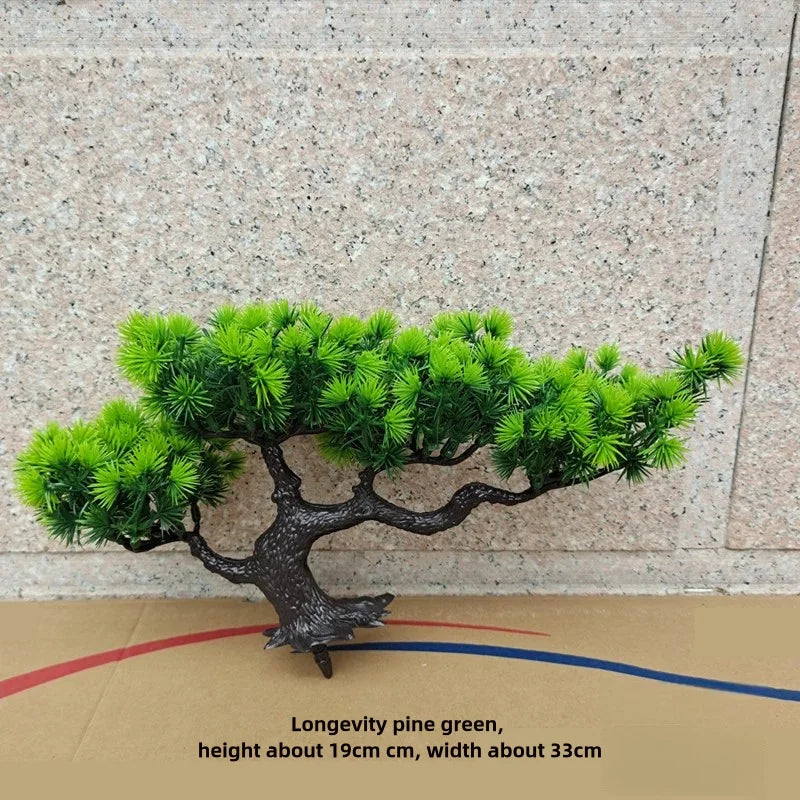Artificial Pine Bonsai Tree – Faux Desktop Plant Decor