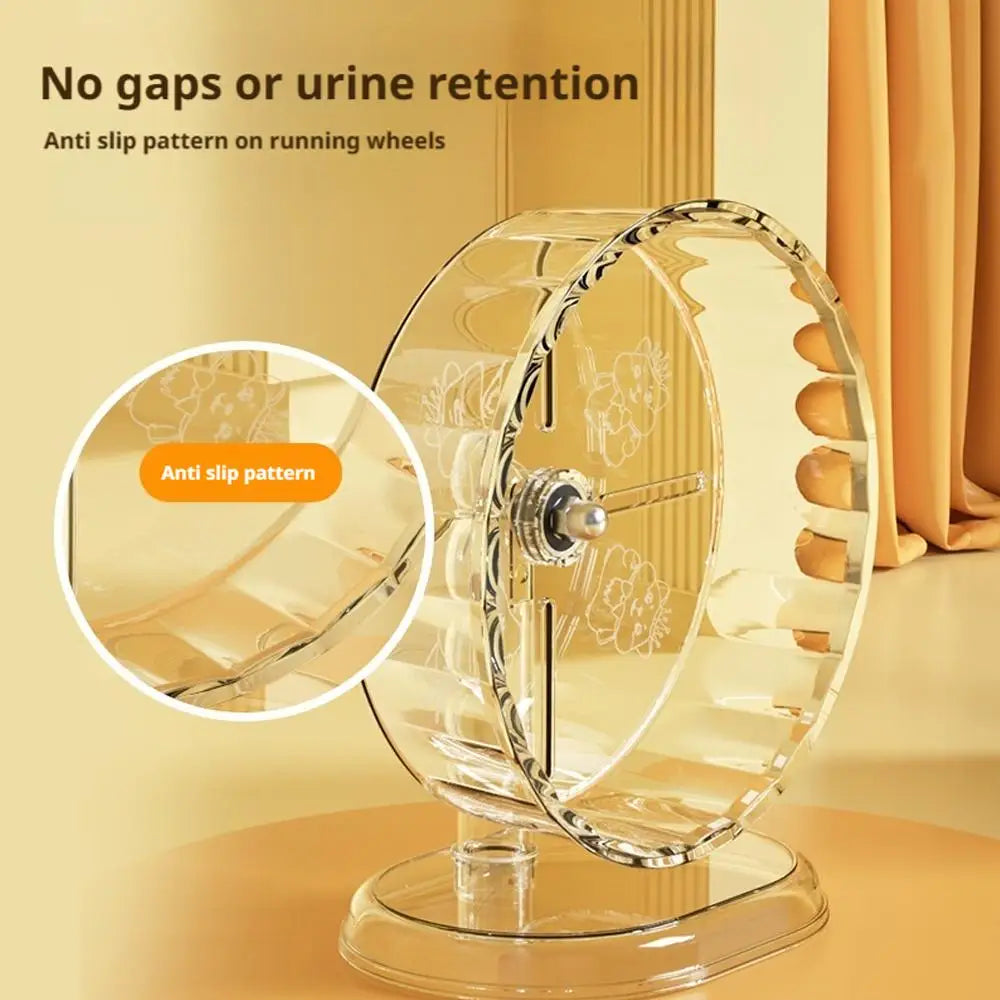 Hamster Transparent Running Wheel Toy For Hamster Quiet Running Exercise Toy Easy To Disassemble And Clean Pets Accessories Oasis Select