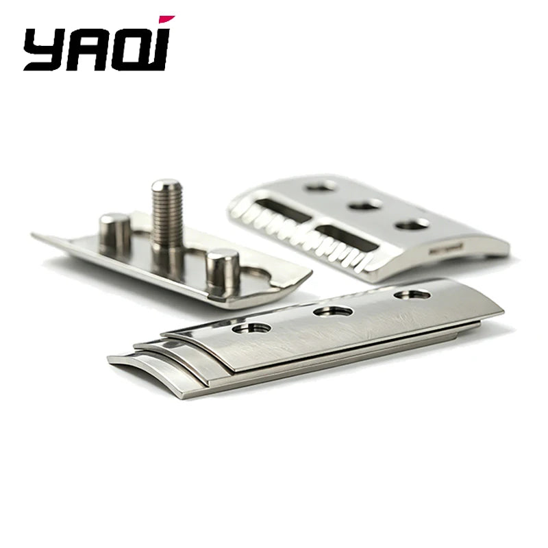 2026 New Arrival！YAQI Trifecta Adjustable 316 Stainless Steel Polished Safety Razor Head with Different Blade Gaps Oasis Select