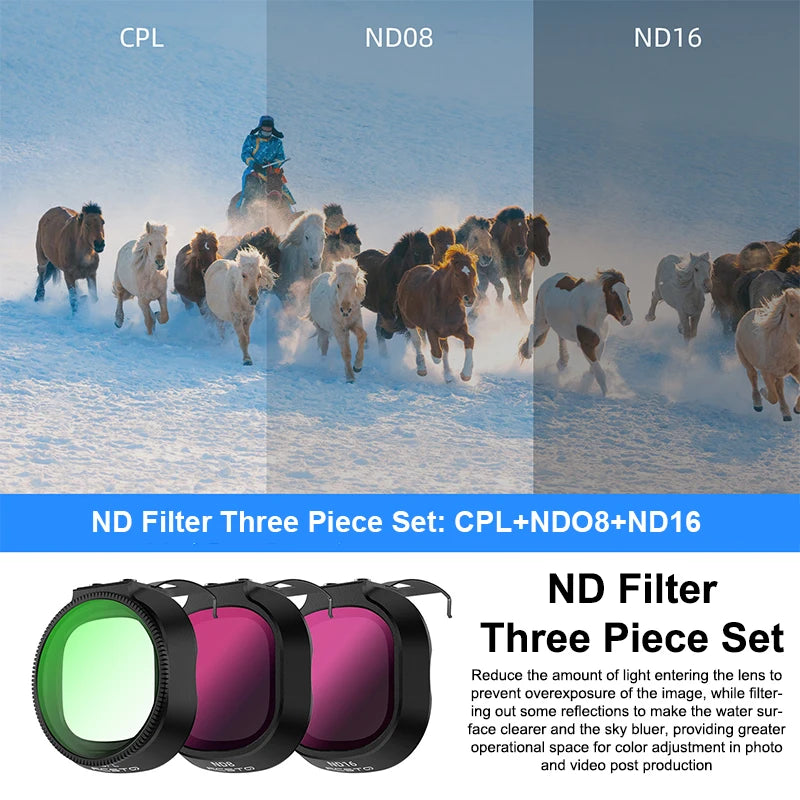 Drone Lens Filter Set For Neo2 ND Filter Kit ND8 ND16 ND32 CPL UV Filter Camera Anti-glare Filter Drone Accessories Oasis Select A14