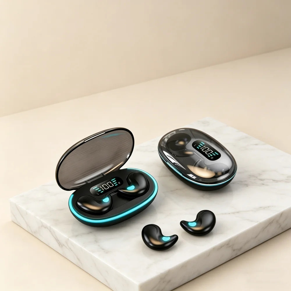 New Sleep Earbuds Wireless Mini Work Headphones TWS Bluetooth Headphones Stereo Waterproof For All Smartphones Oasis Select