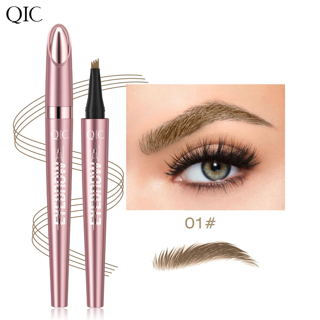 QIC 4-Claw Liquid Eyebrow Pen – 3D Microblading Brow Makeup