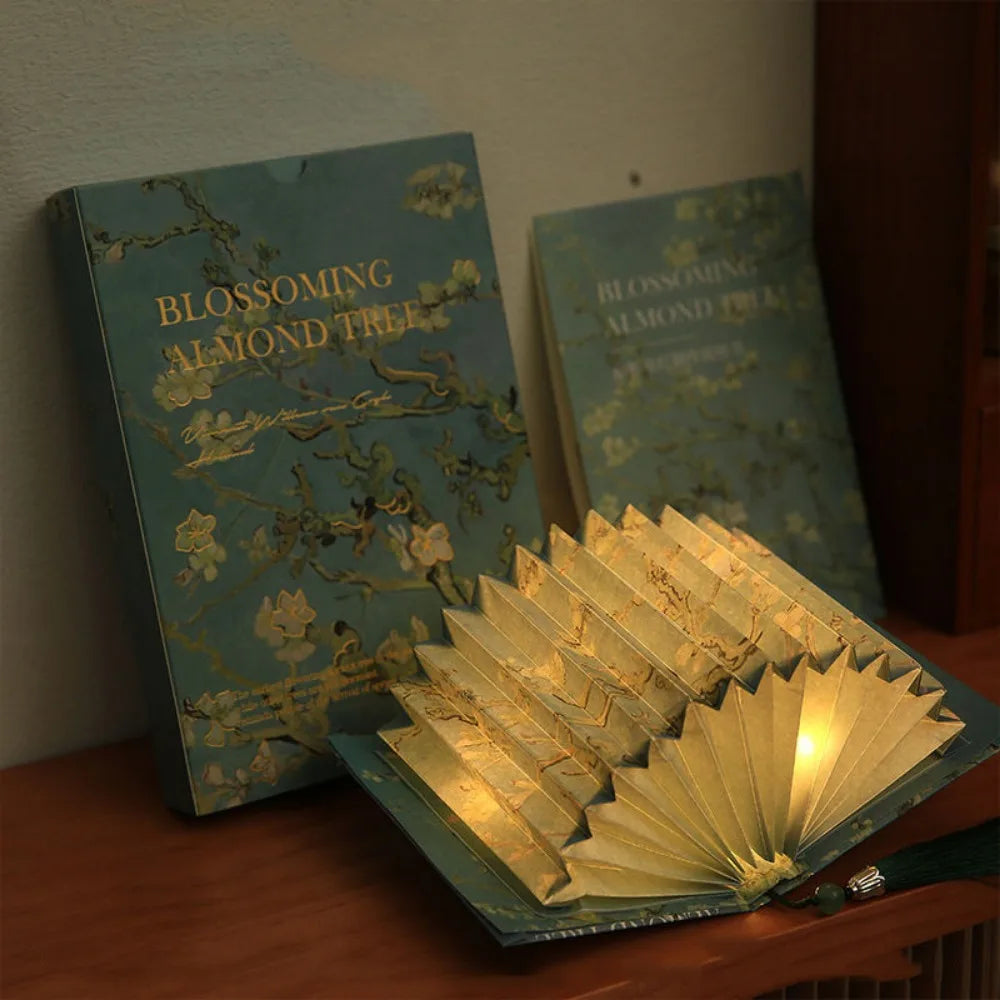 3D DIY Book Lamp – Fan-Shaped Folding Night Light Kit