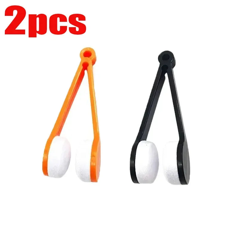 1-10pcs Glasses Cleaning Wiper Portable Multi Functional Mini Glasses Cleaning Brush Sunglasses Glasses Microfiber Wiping Tool Oasis Select Orange Black 2pcs