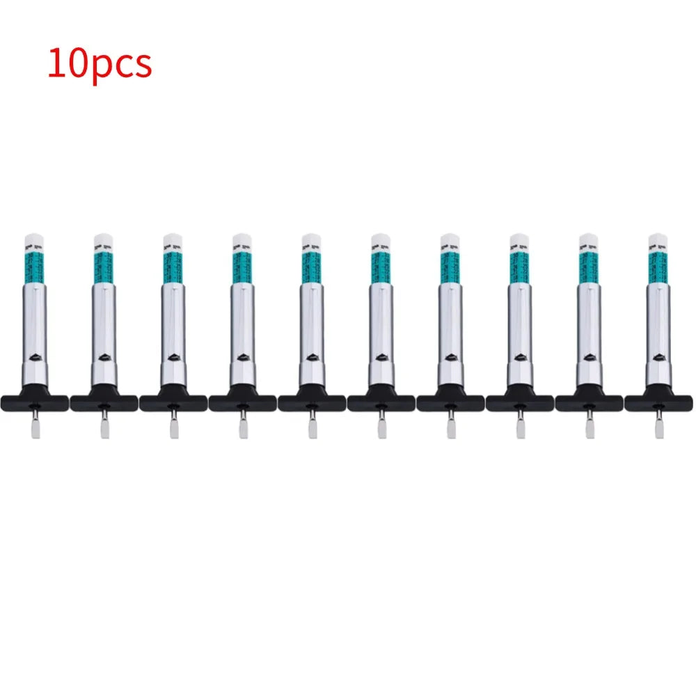 25mm Car Tyre Measuring Pen Universal Tire Tread Pattern Depth Measuring Tool AutomotiveTire Depth Feeler Gauge Tire Ruler Oasis Select 10pcs