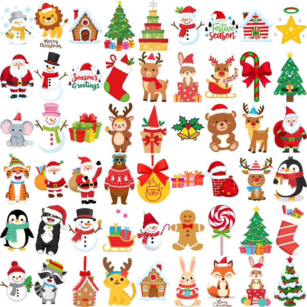 54-Piece Waterproof Temporary Tattoo Stickers – Holiday & Xmas Temporary Tattoo Stickers Oasis Select