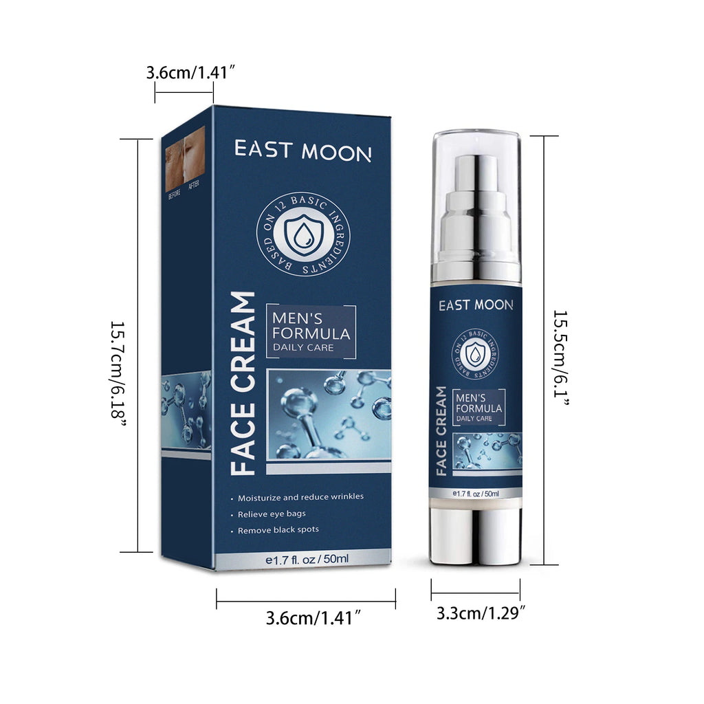 6 IN1 Men's Face Moisturizer Cream Hydrating Skin Lighten Dark Circles Anti-Puffiness Fade Fine Lines Brightening Facial Cream Oasis Select