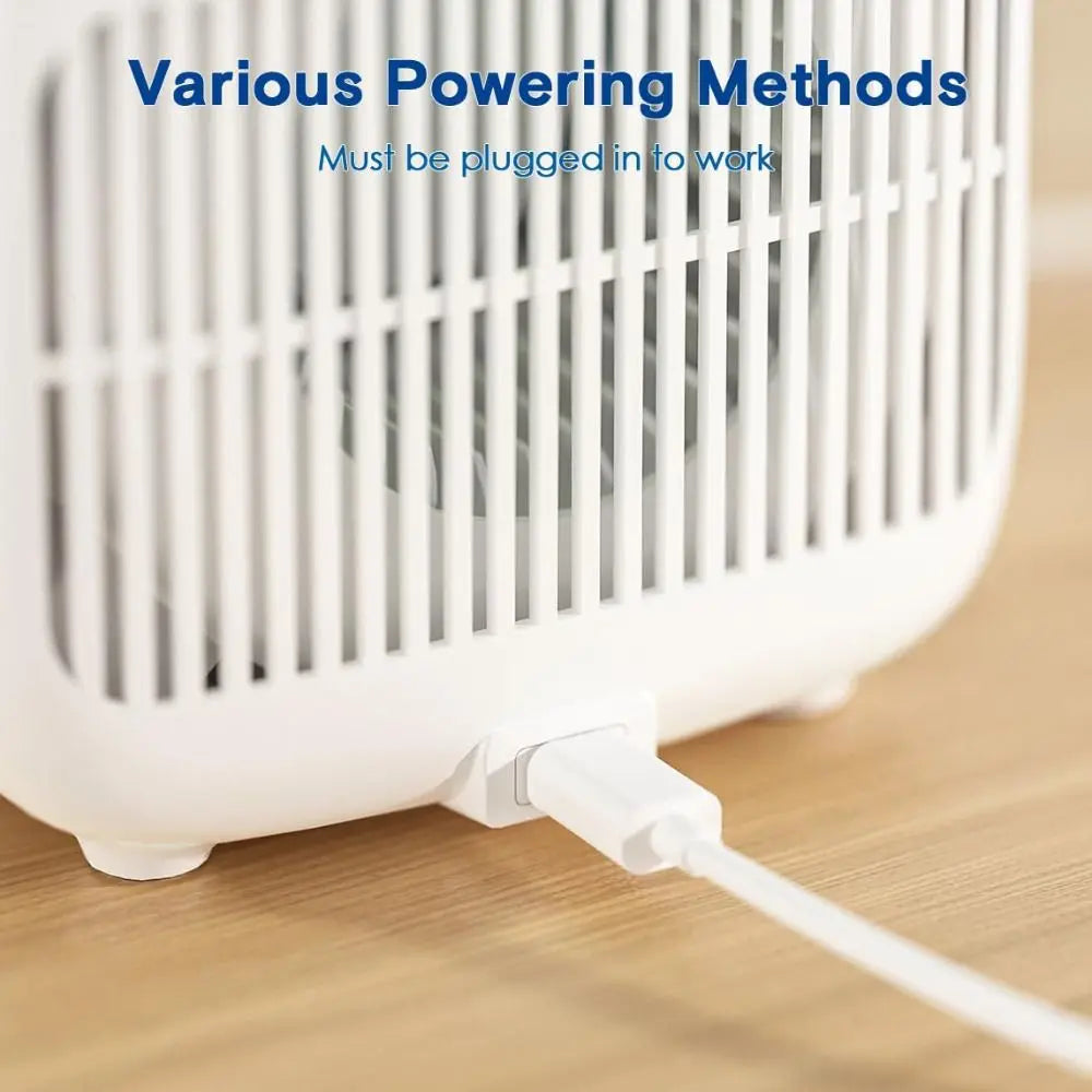 Colorful Light Portable Desk Fan 11.8 Inch LED Light Table Fan Quiet Touch Control Small Personal Cooling Fan Home Oasis Select