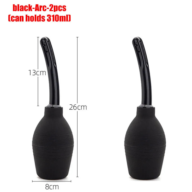 Enema multiple sizes personal care bidet penetration anal douche bathroom accessories toilet shower WC hygienic bidets parts Oasis Select black-Arc-2pcs