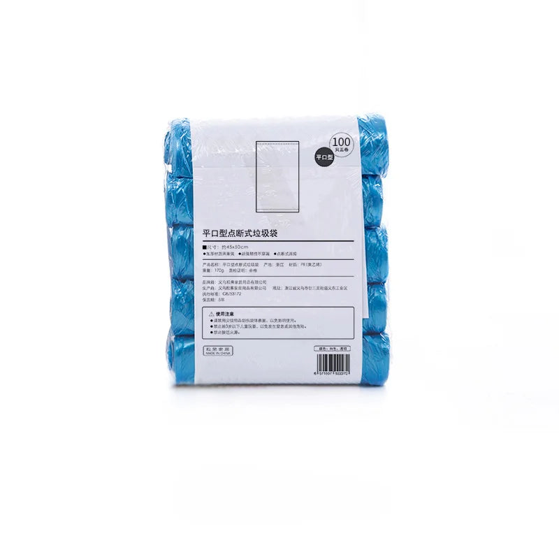 5rolls/pack Multiple Colors Portable Plain Garbage Trash Bag Garbage Can Liners For Bathroom Restroom Bedroom Office Toilet Oasis Select Blue 45x50cm 3 packs|Other