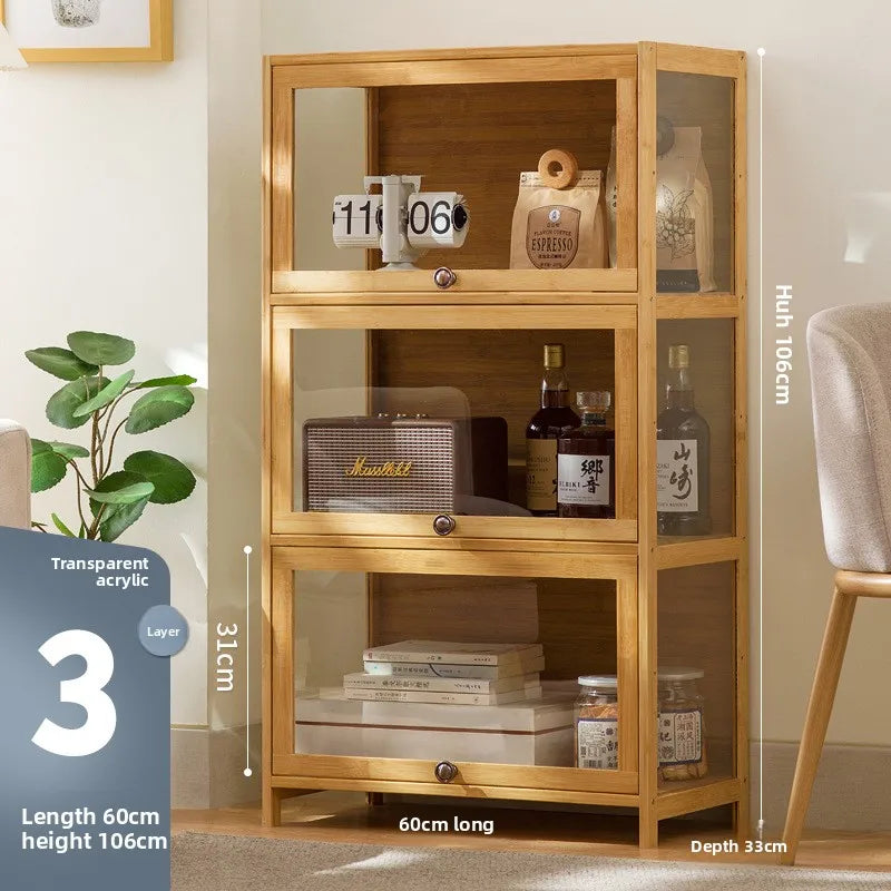 Storage Cabinet Locker Household Baby Wardrobe Children's Toys Snacks Simple Locker Multi-function Household Floor Cabinet Oasis Select Three doors 60 long