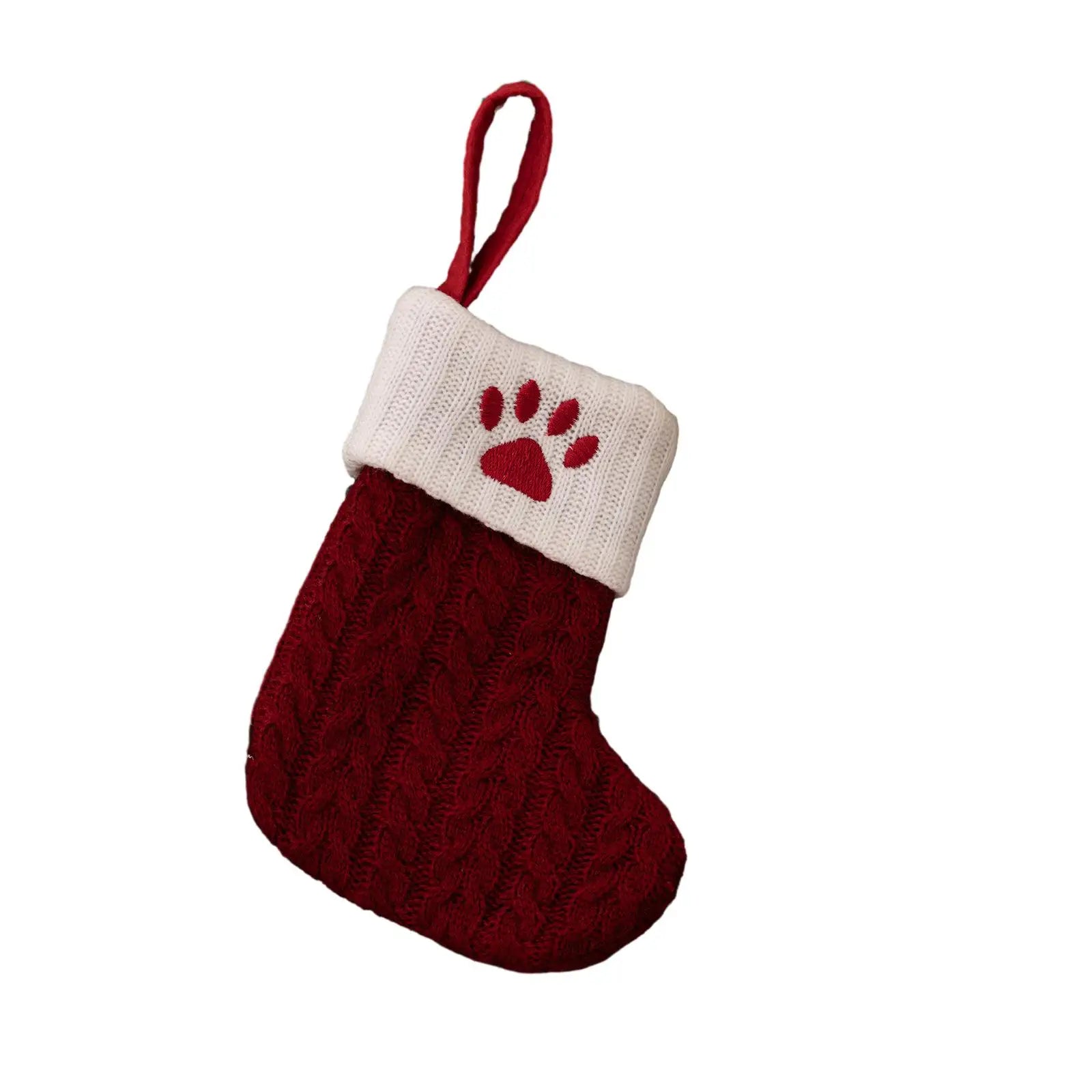 Socks Christmas Stocking Pendant Snowflake Stocking Decorating Ornament 20x10cm Alphabet Christmas Tree Useful Oasis Select Dog paw China Mainland